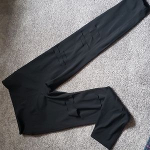 Zyia black legging with slashes in legs